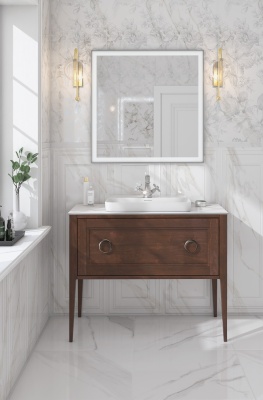 Тумба Plaza Classic/Плаза Классик напольная 1+1 ящик 100, орех матовый Тумба Plaza Classic/Плаза Классик напольная 1+1 ящик 100, орех матовый