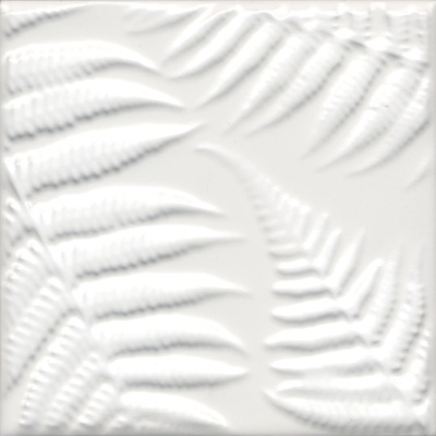 Декор Агдаль 3 белый матовый структура 15x15x0,9