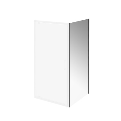 Душевая боковая панель Vetro/Ветро, 100х195, матовый черный