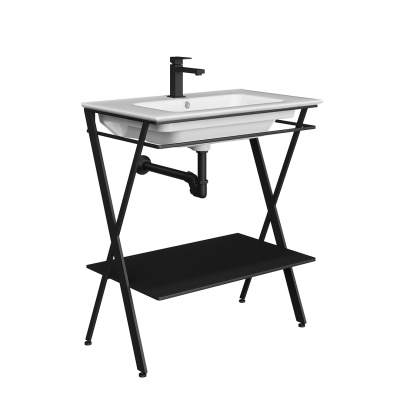 Металлическая структура Piano Next/Пиано Некст напольная 75, черная матовая