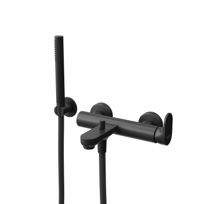 Ручной душ Ole/Оле с держателем для лейки и шлангом, без вывода для подачи воды, матовый черный Ручной душ Ole/Оле с держателем для лейки и шлангом, без вывода для подачи воды, матовый черный