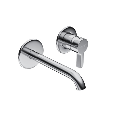 Смеситель для раковины LINEA однорычажный настенный, хром глянец