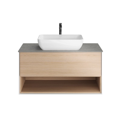 Тумба PLAZA Modern подвесная 100 дуб виченца 1 ящик + полка Тумба PLAZA Modern подвесная 100 дуб виченца 1 ящик + полка