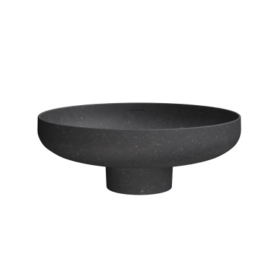 Раковина SAFI накладная 46 с крепежом и донным клапаном, черный камень Раковина SAFI накладная 46 с крепежом и донным клапаном, черный камень