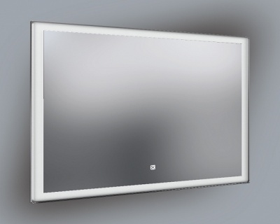 Зеркало с LED-подсветкой 120, белое глянцевое