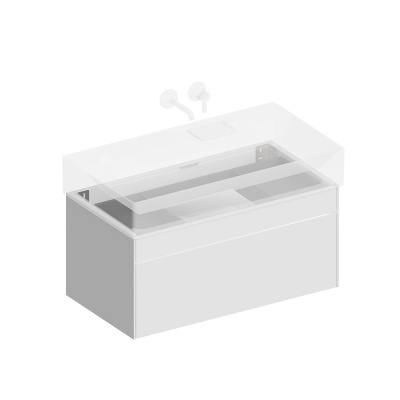 Тумба LOGICA подвесная 2 ящика 90 см, белоснежный Тумба LOGICA подвесная 2 ящика 90 см, белоснежный