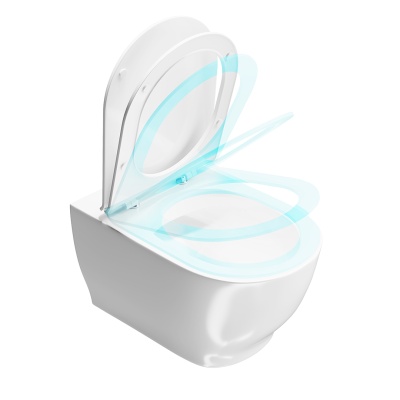 Сиденье PLAZA Modern для подвесного унитаза, белое глянцевое