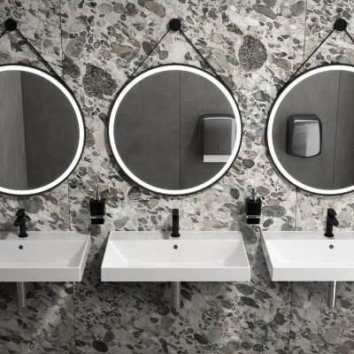 Раковина CUBO подвесная\мебельная 70, белая глянцевая