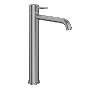 Смеситель для раковины ETERNA, высокий, без донного клапана, нержавеющая сталь