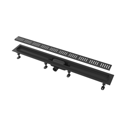 Душевой лоток smart с перфорированной решеткой, черный, 85 см Душевой лоток smart с перфорированной решеткой, черный, 85 см