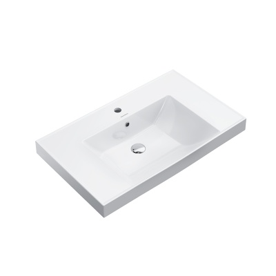 Раковина CUBO подвесная/мебельная 80, белая глянцевая Раковина CUBO подвесная/мебельная 80, белая глянцевая