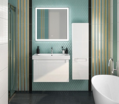 Раковина BUONGIORNO подвесная/мебельная 80, белая глянцевая Раковина BUONGIORNO подвесная/мебельная 80, белая глянцевая