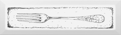 Декор Fork чёрный матовый 8,5x28,5x0,92
