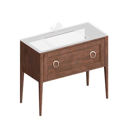 Тумба PLAZA Classic NEO напольная 1 ящик 100, орех матовый Тумба PLAZA Classic NEO напольная 1 ящик 100, орех матовый