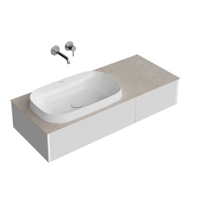 Тумба MAGICA подвесная 120, 2 ящика, утренний серый матовый Тумба MAGICA подвесная 120, 2 ящика, утренний серый матовый