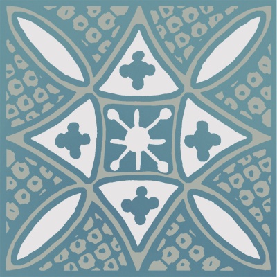 Декор Бахия 2 бирюзовый глянцевый 9,8x9,8x0,7 Декор Бахия 2 бирюзовый глянцевый 9,8x9,8x0,7