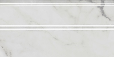 Плинтус Коррер белый глянцевый обрезной 30x15x1,7