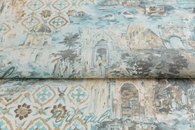 Обои виниловые Впечатление мотив, голубой Обои виниловые Впечатление мотив, голубой