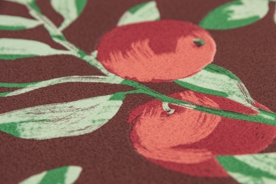 Обои виниловые на флизелиновой основе Шафран мотив, красный, апельсины Обои виниловые на флизелиновой основе Шафран мотив, красный, апельсины