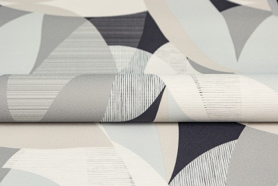 Обои виниловые на флизелиновой основе Шафран мотив, черный, листья Обои виниловые на флизелиновой основе Шафран мотив, черный, листья