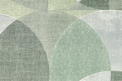 Обои виниловые на флизелиновой основе Шафран мотив, зелёный, круги Обои виниловые на флизелиновой основе Шафран мотив, зелёный, круги